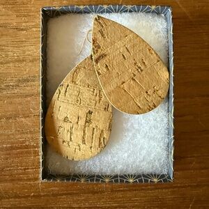 Teardrop Cork Earrings by Nickel & Suede
